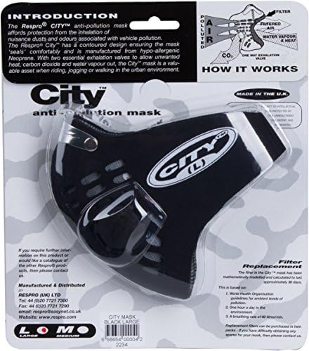 Respro Atemmaske City M Schwarz, M Schwarz