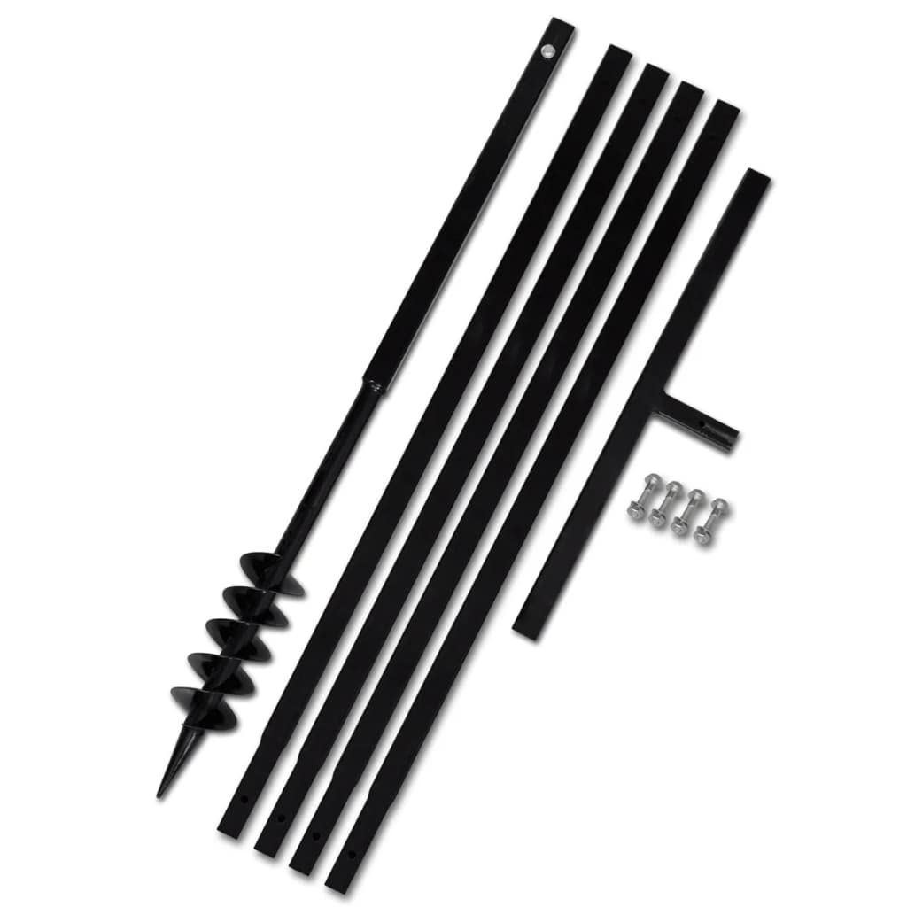 WIFESE Erdbohrer mit Griff 80 mm Verlängerungsrohr 5 m Bohrer Benzin Erdbohrer für Bohrmaschine Hand