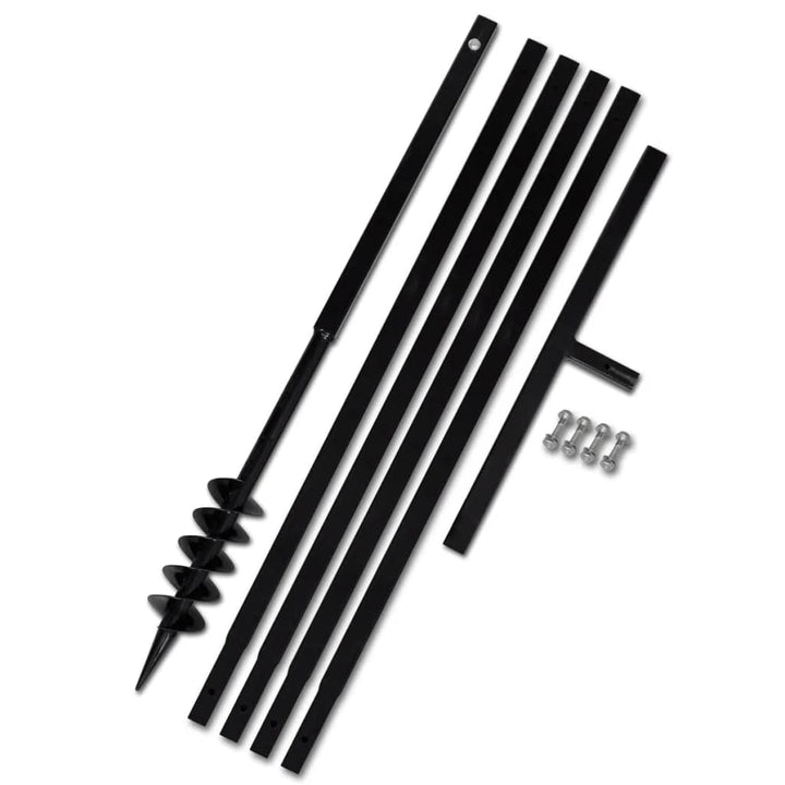 WIFESE Erdbohrer mit Griff 80 mm Verlängerungsrohr 5 m Bohrer Benzin Erdbohrer für Bohrmaschine Hand