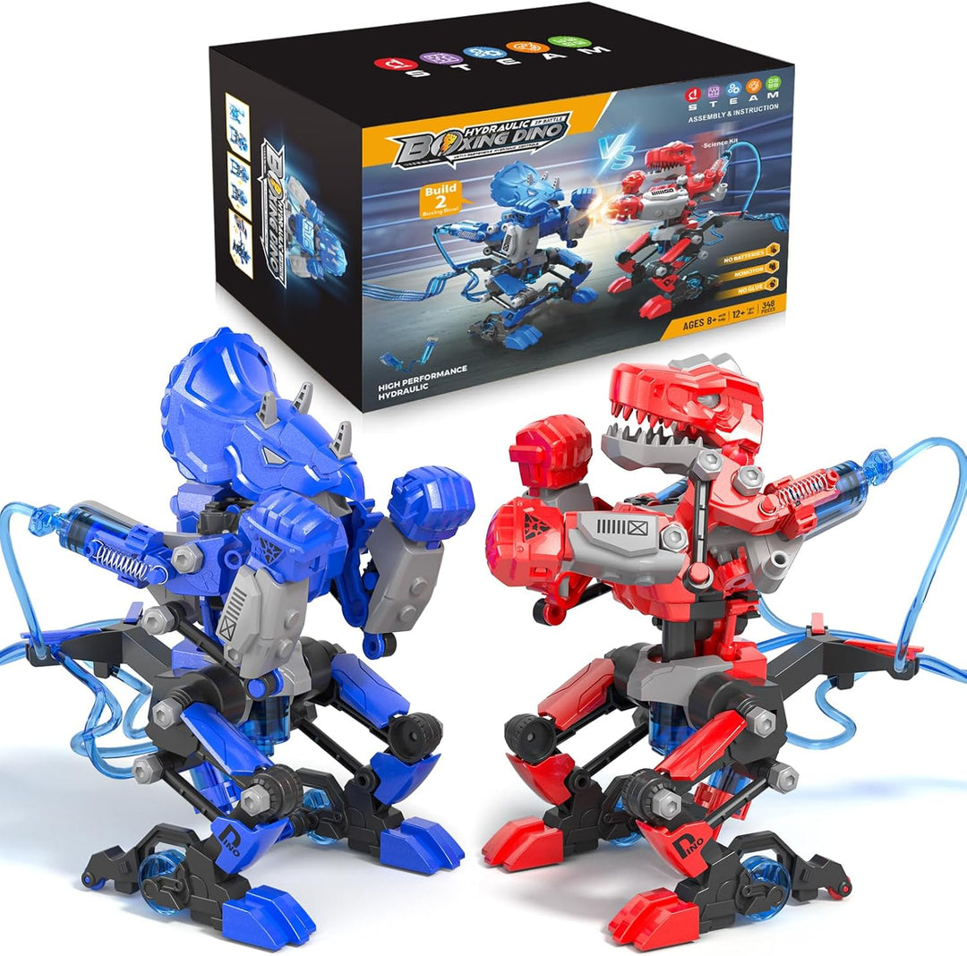 Experimente für Kinder ab 8 9 10 11 12 13 14, Bauen Sie Zwei Hydraulische Boxroboter Baukasten, Expe