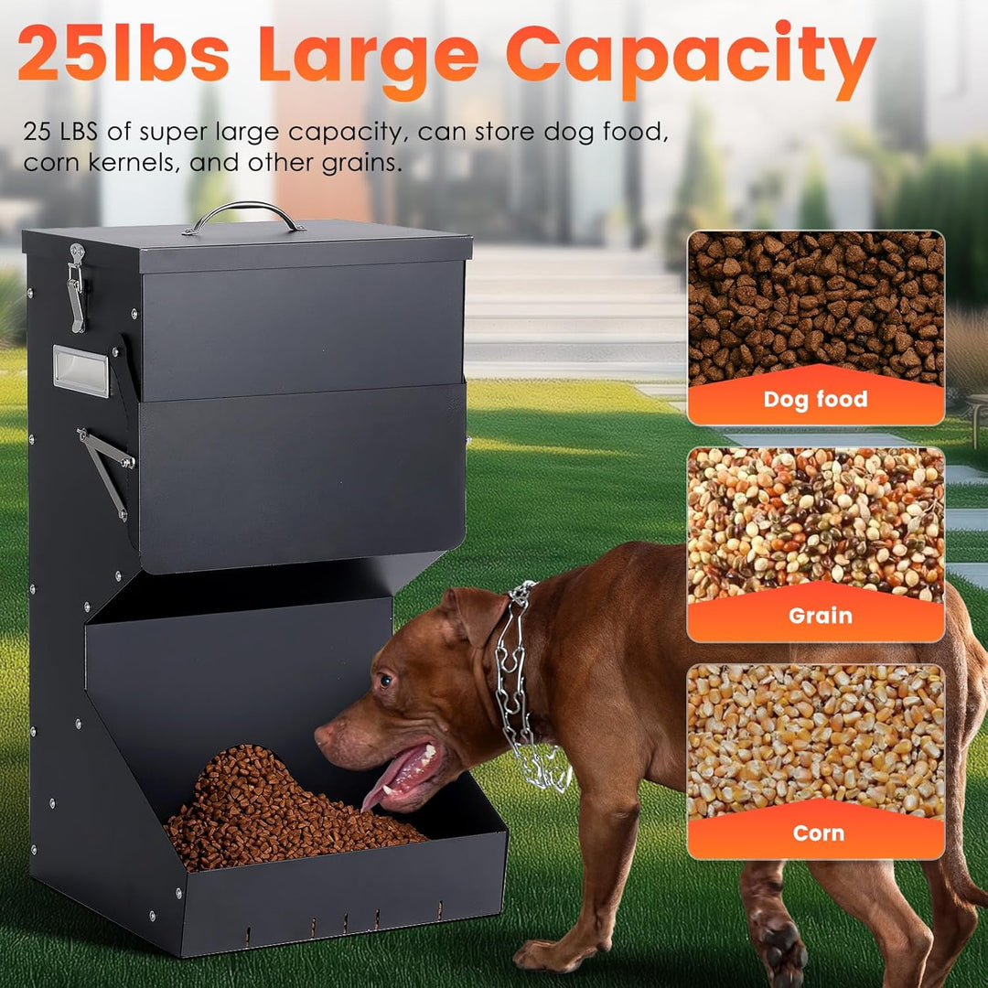 Automatische Hundefütterung im Freien hängende Haustierfutter-Feeder grosse Rasse 25 lbs, galvanisie