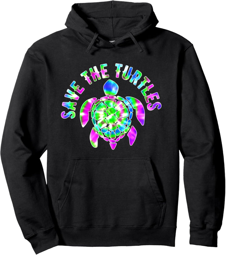 Rette die Schildkröten - Regenbogenfarbe Meeresschildkröten Pullover Hoodie