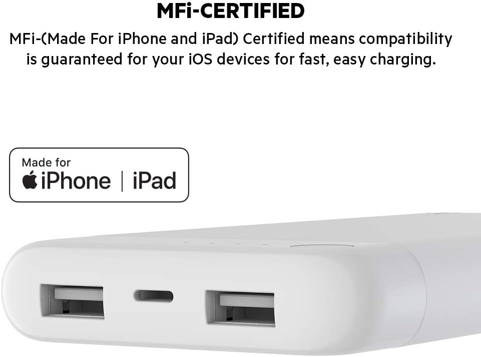Belkin Boost Charge Powerbank 10K mit Lightning Connector (MFi-zertifiziert, für iPhone 12, 12 Pro,