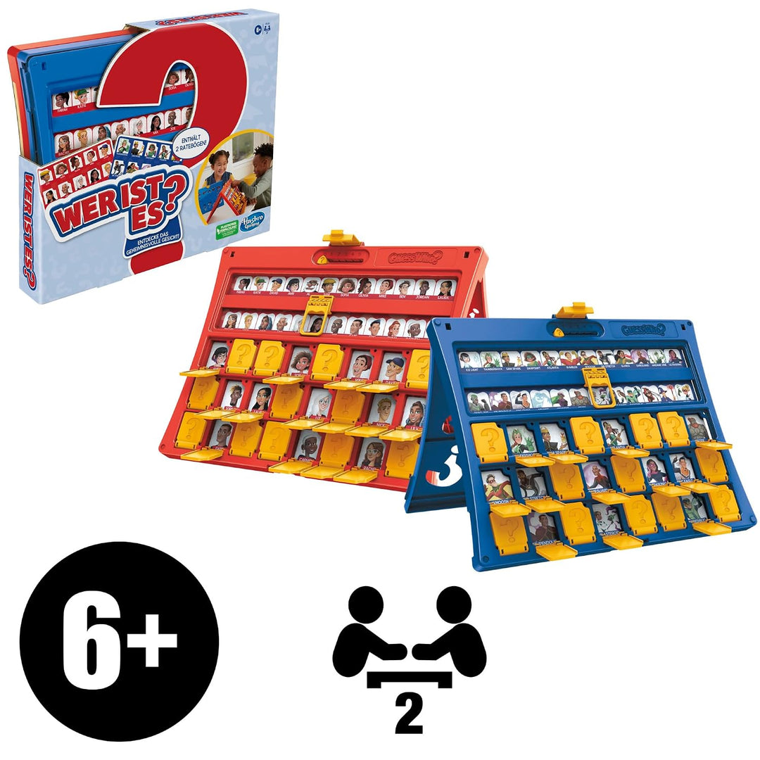 Hasbro Gaming Wer ist es? Ratespiel, Brettspiel für Kinder ab 6 Jahren, für 2 Spieler – spannendes S