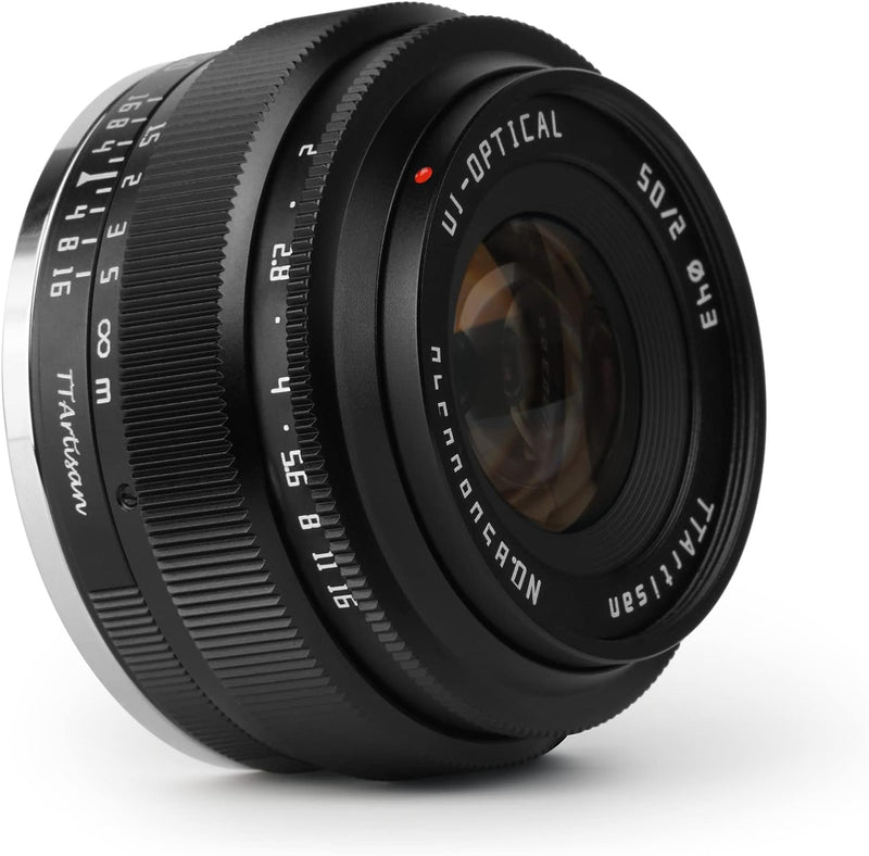 TTArtisan 50 mm F2 Vollrahmen-Kameraobjektiv, kompaktes Design, geringes Gewicht, Standard-Brennweit