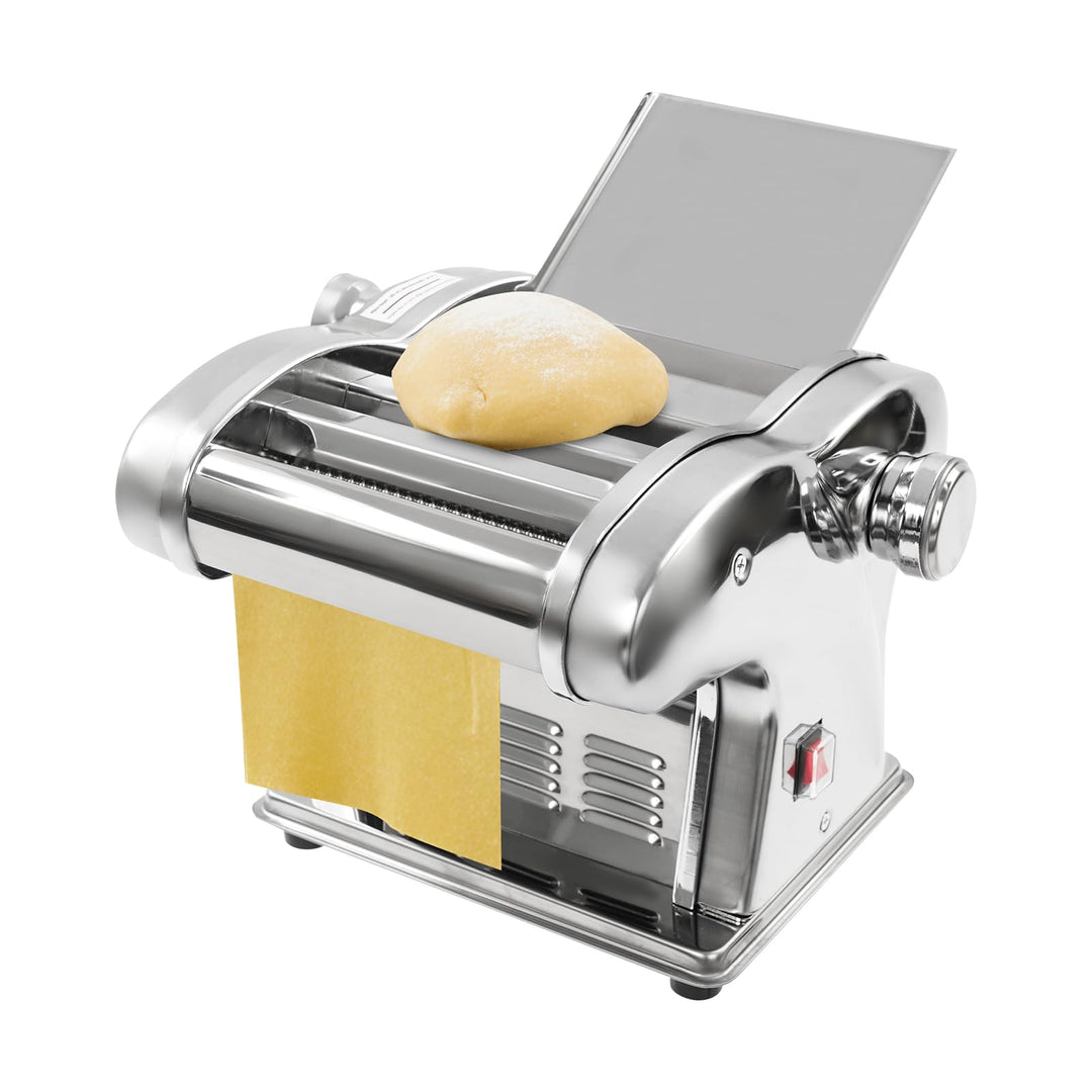 Nudelmaschine elektrisch 135W Edelstahl, Pastamaschine 8-stufig für Pasta | 8 Thickness Settings, 3