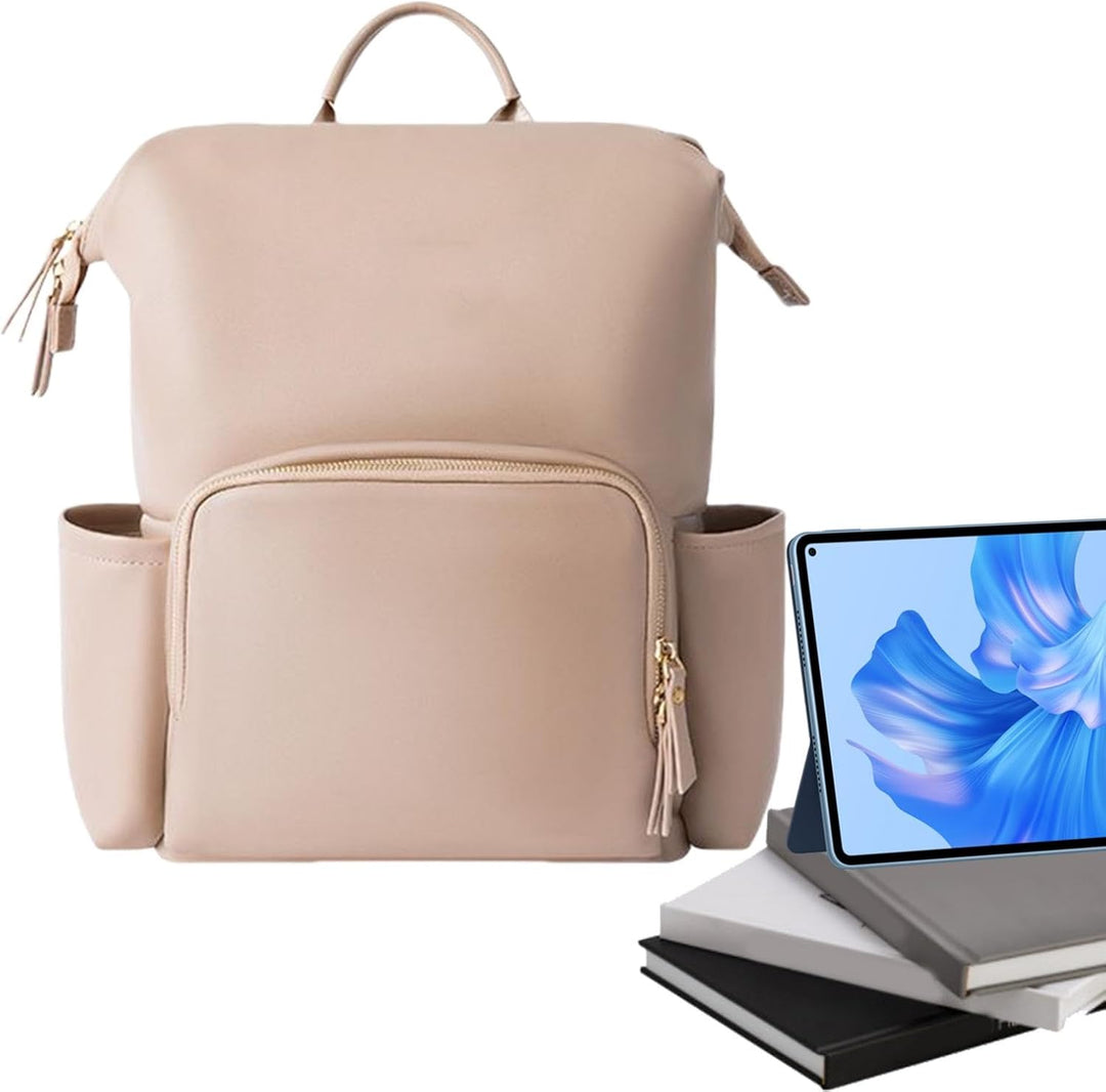 Wickelrucksack aus Leder – Kleinkindtaschen, Wickelrucksack aus PU-Leder, wasserdicht, verstärkte Re
