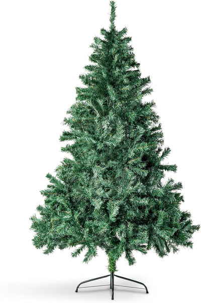 Künstlicher Weihnachtsbaum Tannenbaum 30,60,90,120, 150, 180,210 240cm Christbaum Baum GRÜN Weiss Sc