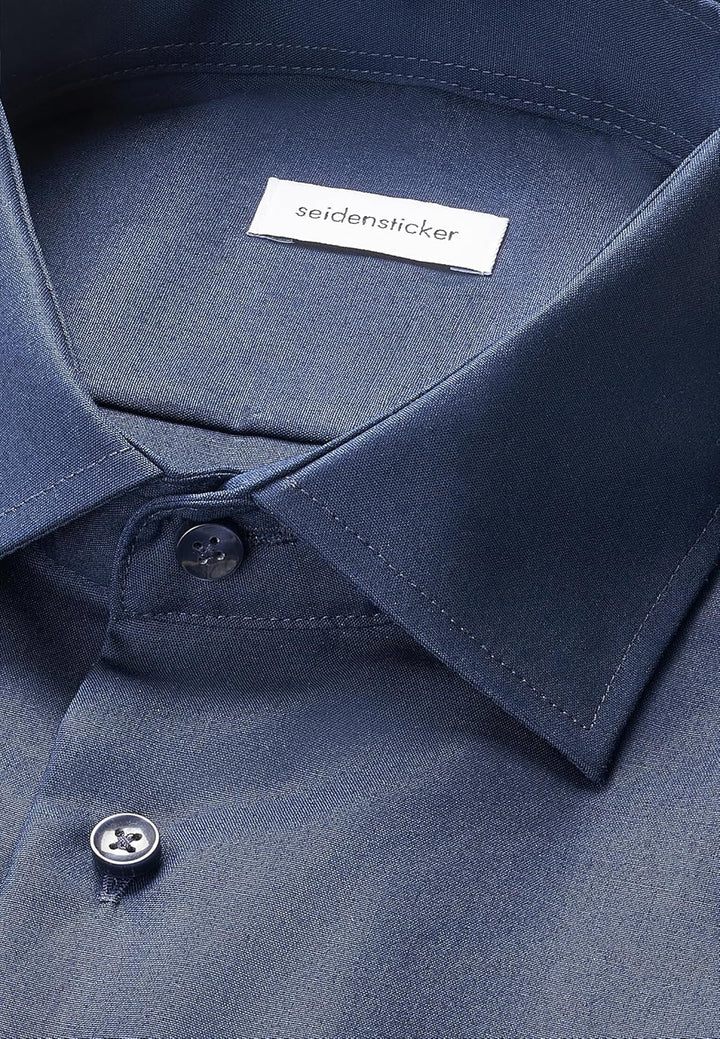 Seidensticker Herren Men Regular Shortsleeve Businesshemd 38 Dunkelblau(001001), 38 Dunkelblau(00100