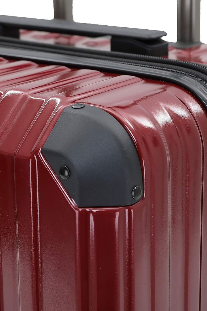 Münicase M816 TSA-Schloss Koffer Reisekoffer Trolley Kofferset Hardschale Boardcase Handgepäck (Wein