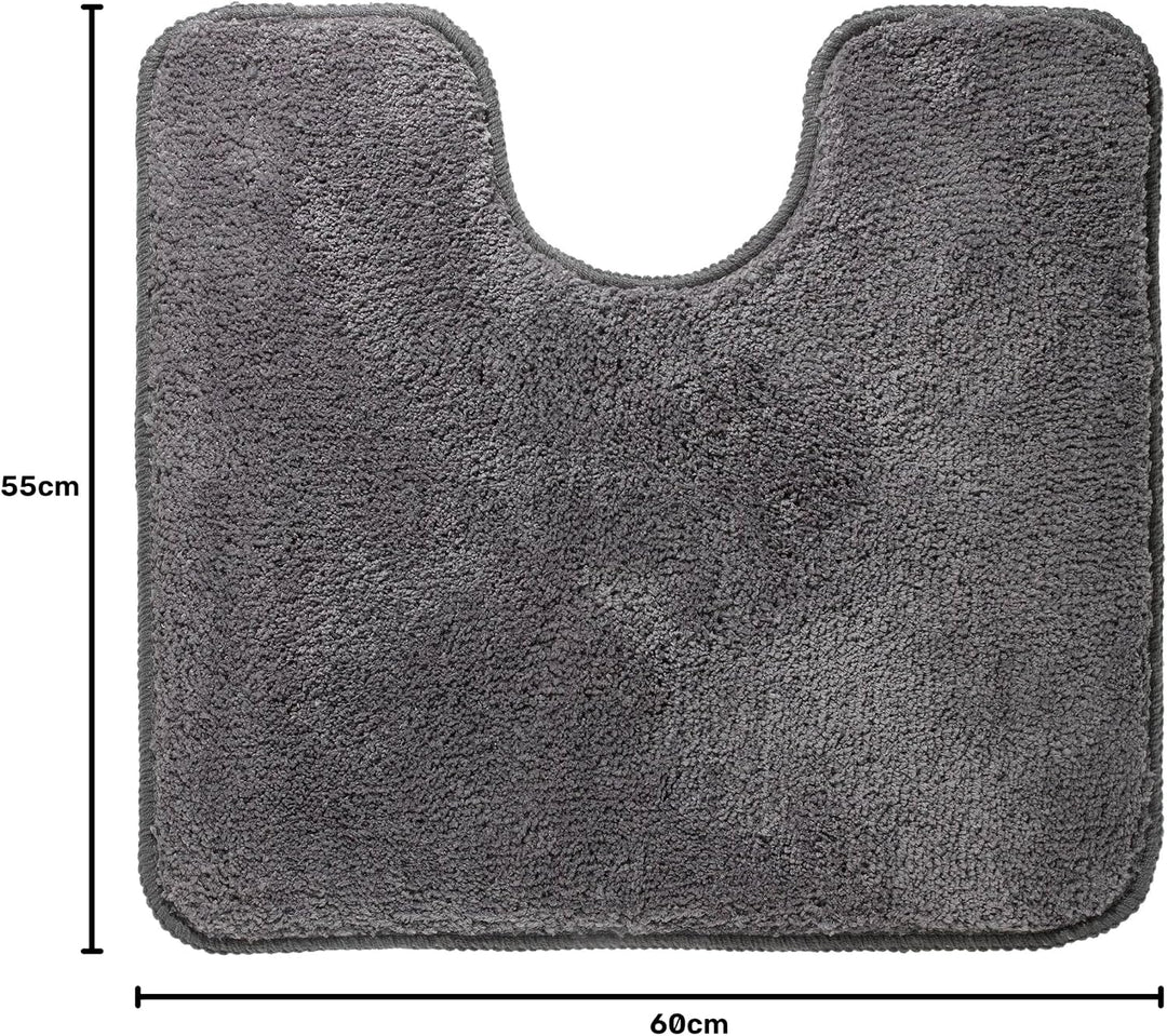 Sealskin Badteppich Angora, grau, 55 x 60 cm 55x60 cm Grau, 55x60 cm Grau