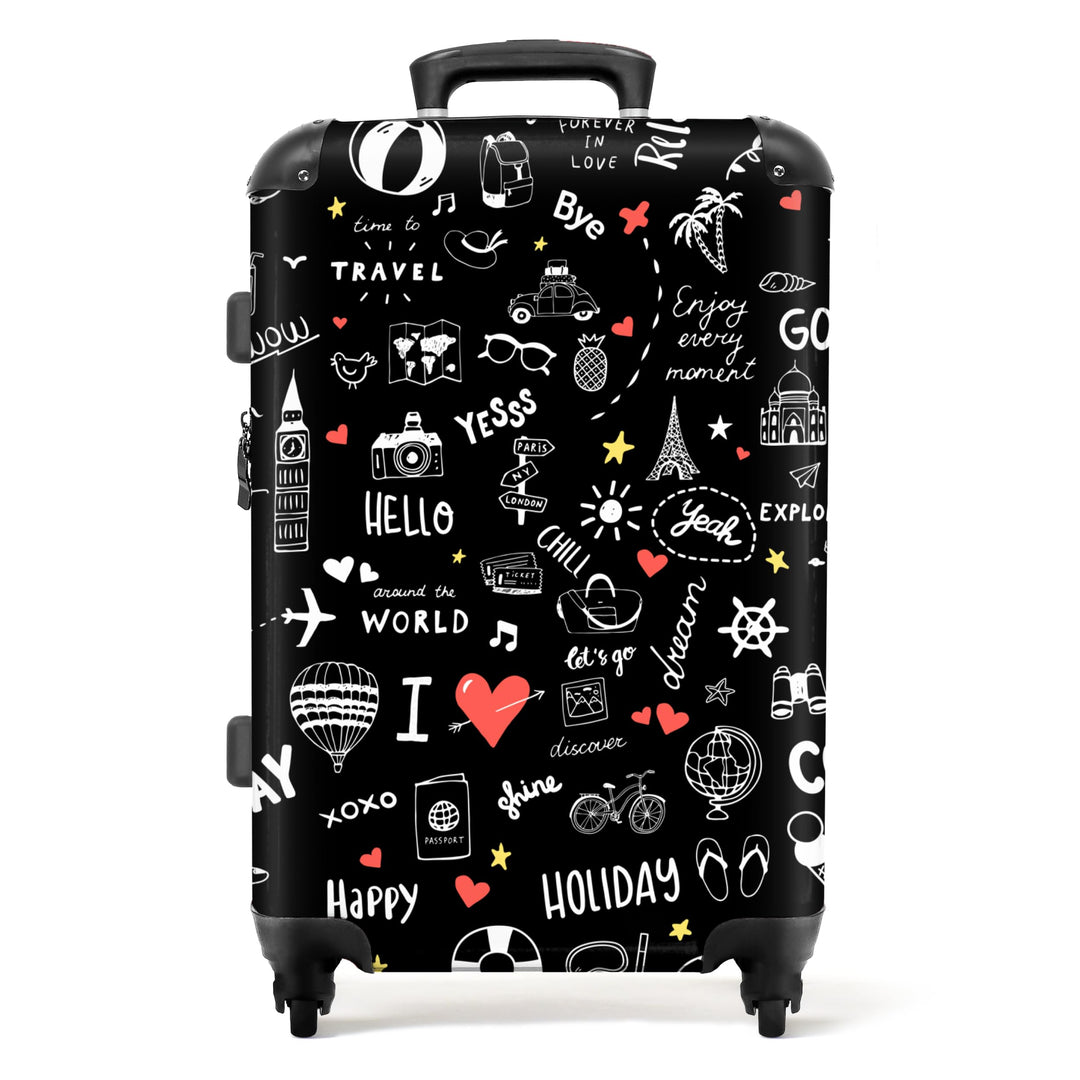 NoBoringSuitcases.com® Handgepäck, Hartschalenkoffer mit TSA Schloss, Trolley, Reisekoffer, Carry on