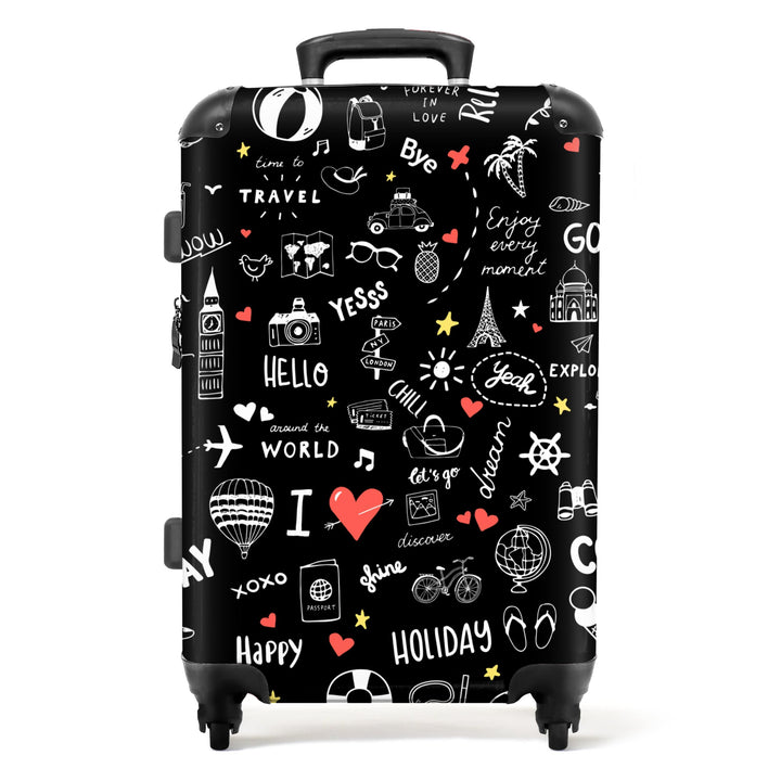 NoBoringSuitcases.com® Handgepäck, Hartschalenkoffer mit TSA Schloss, Trolley, Reisekoffer, Carry on
