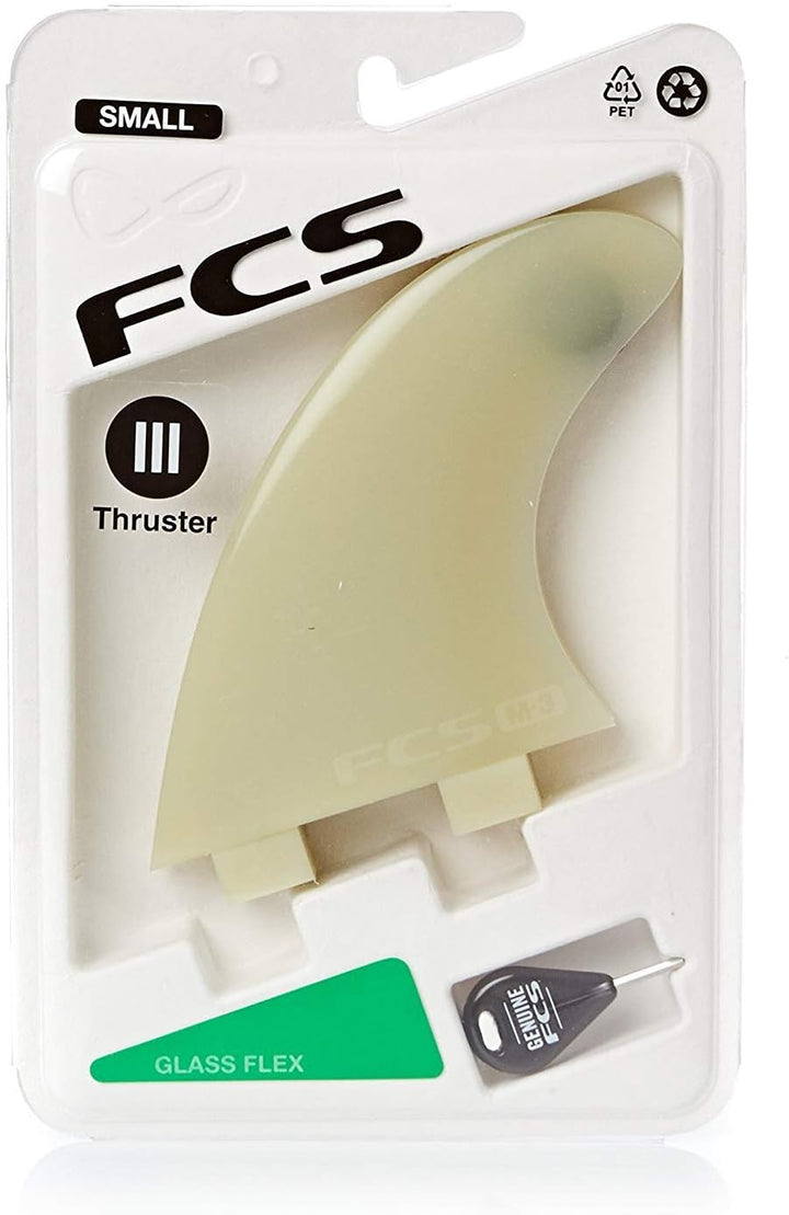 FCS M3 NATURAL GLASS FLEX IFT Thruster Finnen Set, S