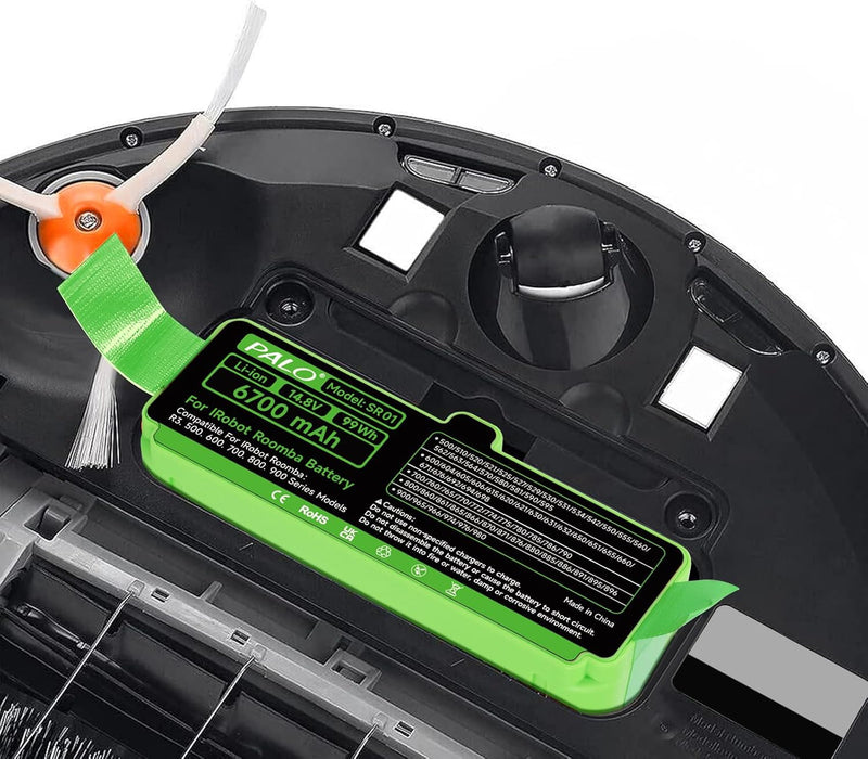14,8/V 6700mAh Ersatzakku für IRobot Roomba 900/500/600/700/800 Series - Lithium Akku Kompatibel IRo