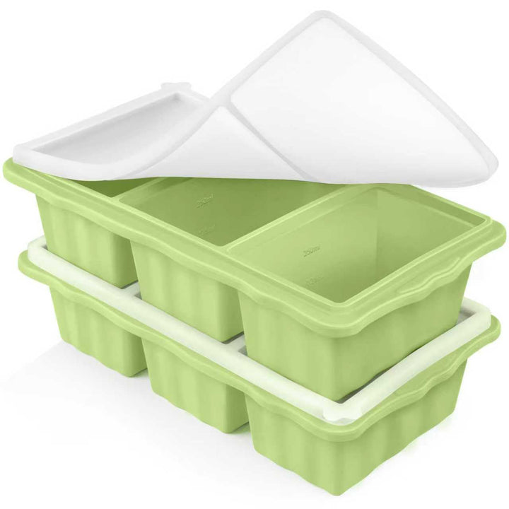 2er-Set Silikon-Gefrierformen für Suppen-Eiswürfel, 1-Tassen-Suppen-Gefrierformen mit Deckel für Mea