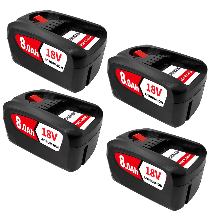 4PCS 18V 8.0Ah Kompatibel mit für Bosch 18V Akku Ersatz für Bosch Akku PBA PSB PSR Li-ion Home and G