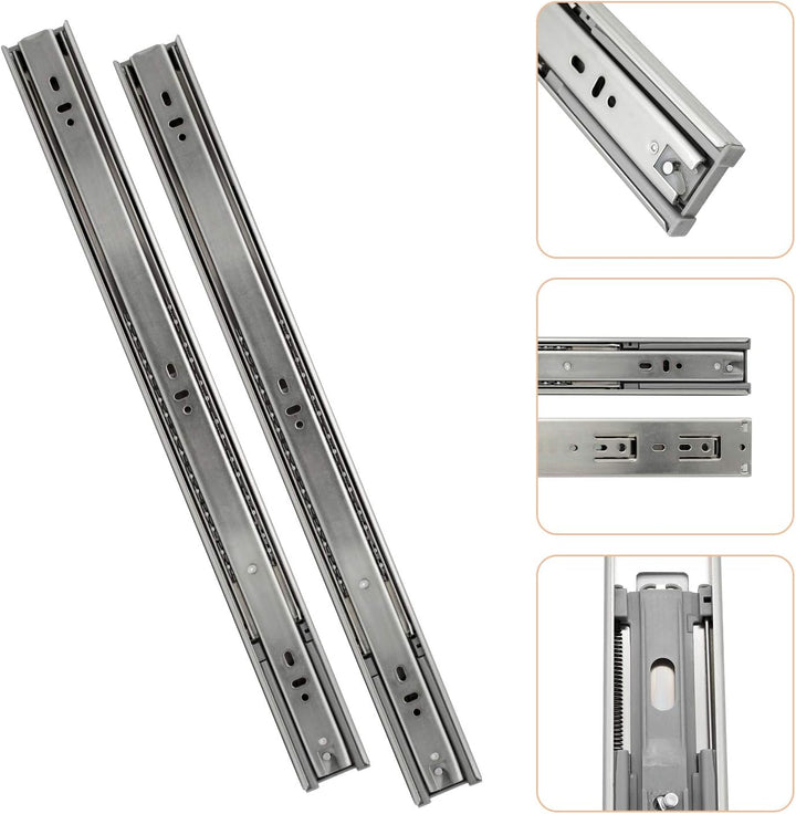 Jopassy Schubladenschienen 25CM, 35 kg Tragkraft Vollauszüge mit Kugelführungen 4 Paar (8 Stück), Sc