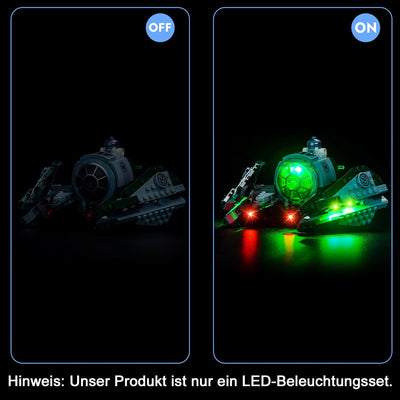 LocoLee Licht Set Kompatibel mit Lego Yodas Jedi Starfighter 75360, Nur Lichter Set - Kein Modell, L