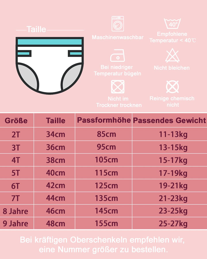 FLYISH DIRECT Töpfchen Trainingshose - Packung mit 6 Baby Trainingshosen Töpfchen Unterwäsche Kleink