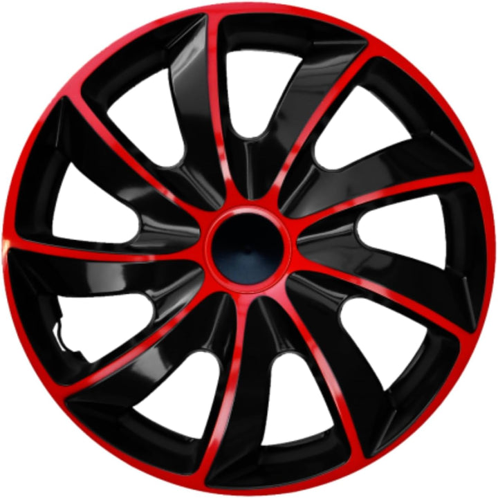 Luckyberg Radkappen 16 Zoll Quad | Radzierblenden 4er-Set für die meisten Automarken und Stahlfelgen