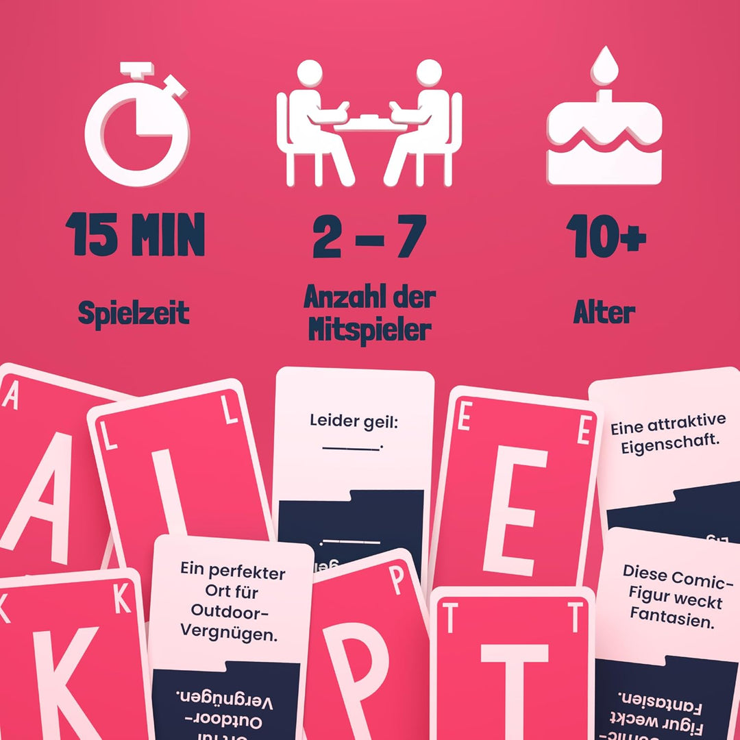 ATM Gaming Quickstop - Das Buchstaben-Duell - Party-Edition - Kartenspiel für Jugendliche und Erwach