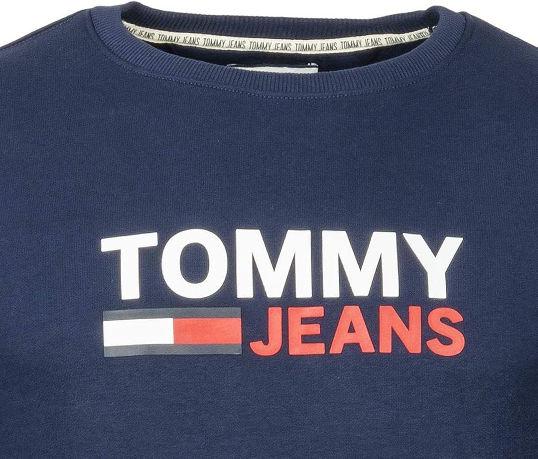 Tommy Jeans Herren TJM Corp Logo Crew Sweatshirt, Twilight Navy, S