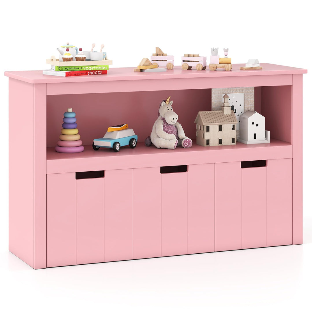 COSTWAY Spielzeugschrank für Kinder, Kommode mit 3 Schubladen, Spielzeug-Organizer für Kinderzimmer