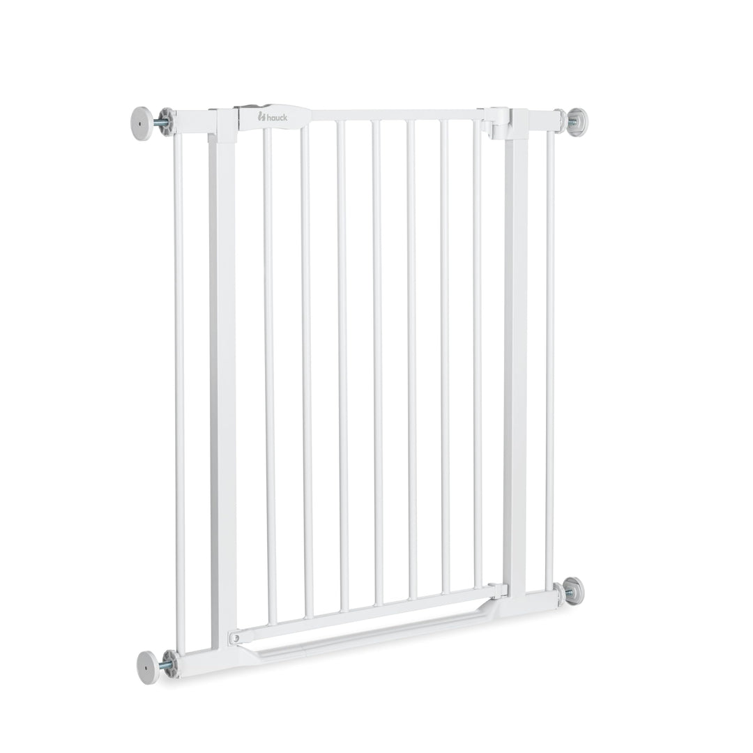 hauck Treppenschutzgitter Türschutzgitter Clear Step 2, für Breiten 75-80 cm, Ultra Flache Schwelle,