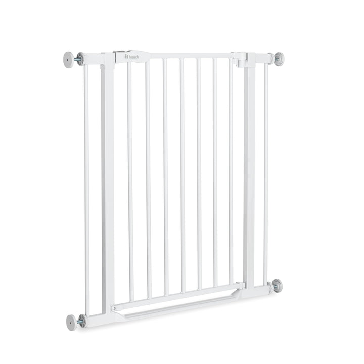 hauck Treppenschutzgitter Türschutzgitter Clear Step 2, für Breiten 75-80 cm, Ultra Flache Schwelle,