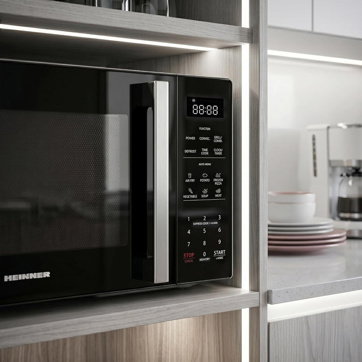 23 L Mikrowelle mit Grill, Heissluft &amp; Airfryer – 4-in-1 Kombigerät, 900 W Mikrowelle + 1000 W Grill