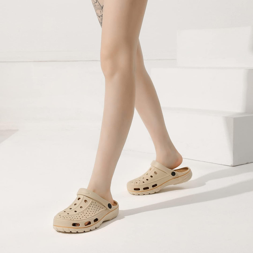 INMINPIN Clogs Herren Pantoletten Sommer Hausschuhe Damen rutschfest Atmungsaktiv Strand Sandalen Ga
