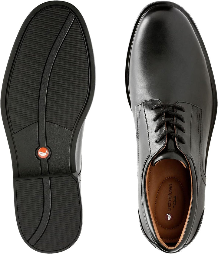 Clarks Herren Un Aldric Lace Derbys 39.5 EU Weit Black Leather, 39.5 EU Weit Black Leather