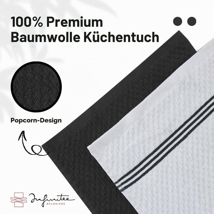 Infinitee Xclusives Küchentücher aus 100 % Baumwolle, ultraweiche Geschirrtücher, super saugfähige F