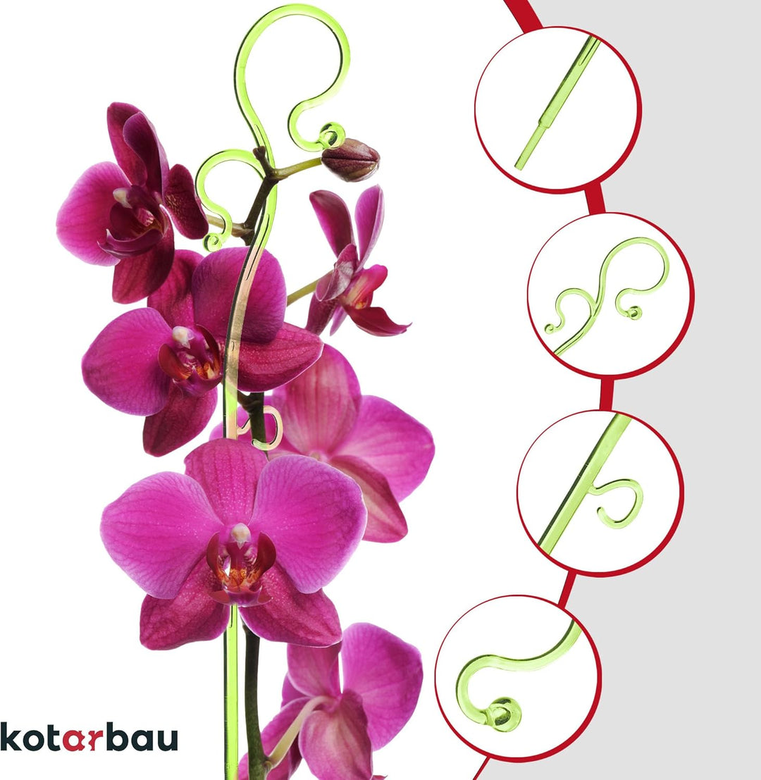 KOTARBAU® 6er Set Pflanzenstütze Grün PVC 39 cm Blumenstütze Rankhilfe Zimmerpflanzen Blumenstütze G