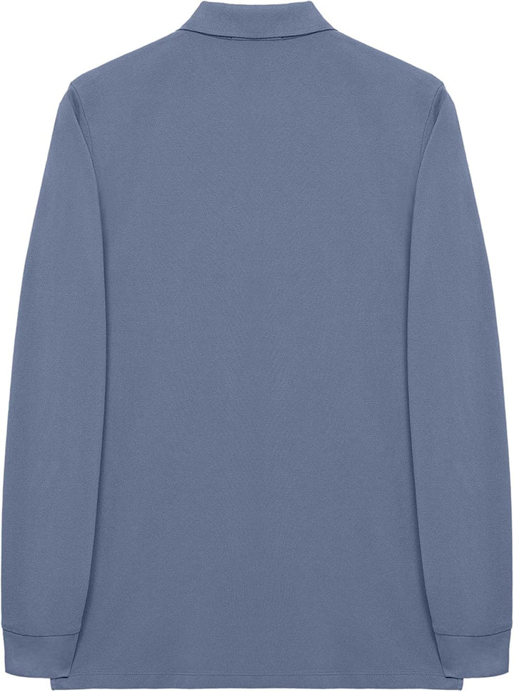 Polo Club Herren Poloshirt Kurzarm Regular Fit Baumwolle Männer Polohemd Longsleeve, Blau Denim