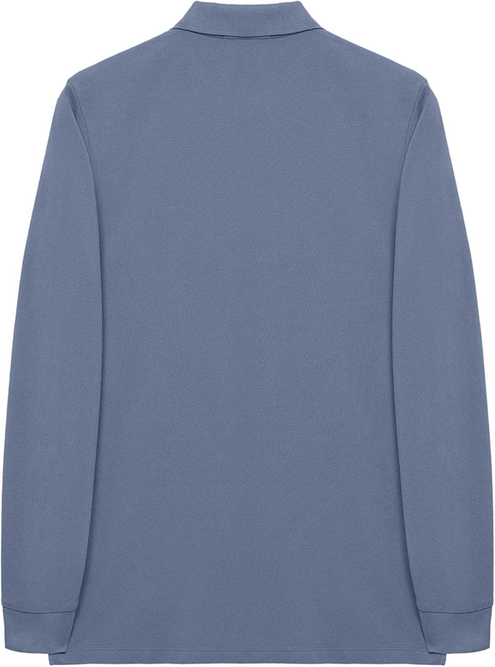 Polo Club Herren Poloshirt Kurzarm Regular Fit Baumwolle Männer Polohemd Longsleeve, Blau Denim
