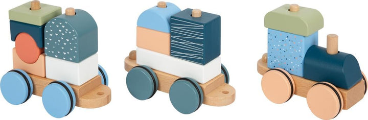 small foot Holzzug „Arctic“ aus FSC 100%-zertifiziertem Holz, Steck- und Stapelspiel, für Kinder ab