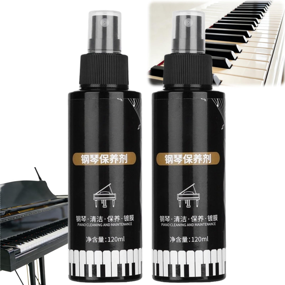 2 Stück Klavierlack Politur und Reiniger 120ml,Klavier Zubehör, Klavierlack Hochglanz – Sanft Kratze