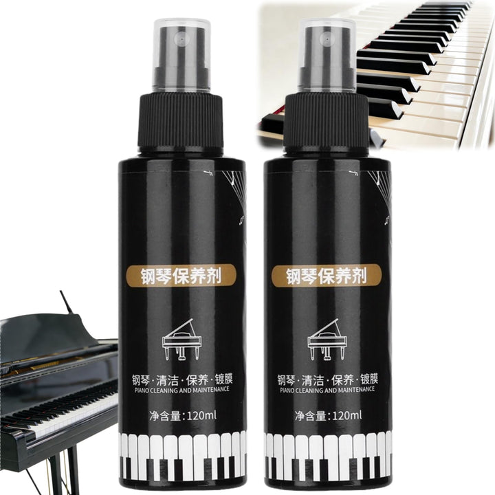 2 Stück Klavierlack Politur und Reiniger 120ml,Klavier Zubehör, Klavierlack Hochglanz – Sanft Kratze