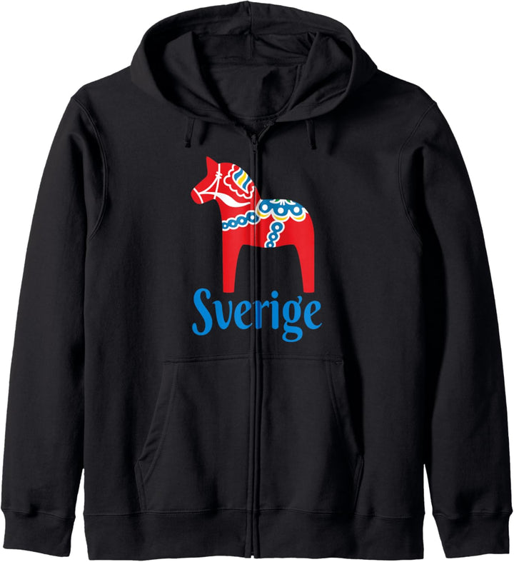 Sverige Schweden Schwedisches Dalapferd Dalecarlian Pferd Kapuzenjacke