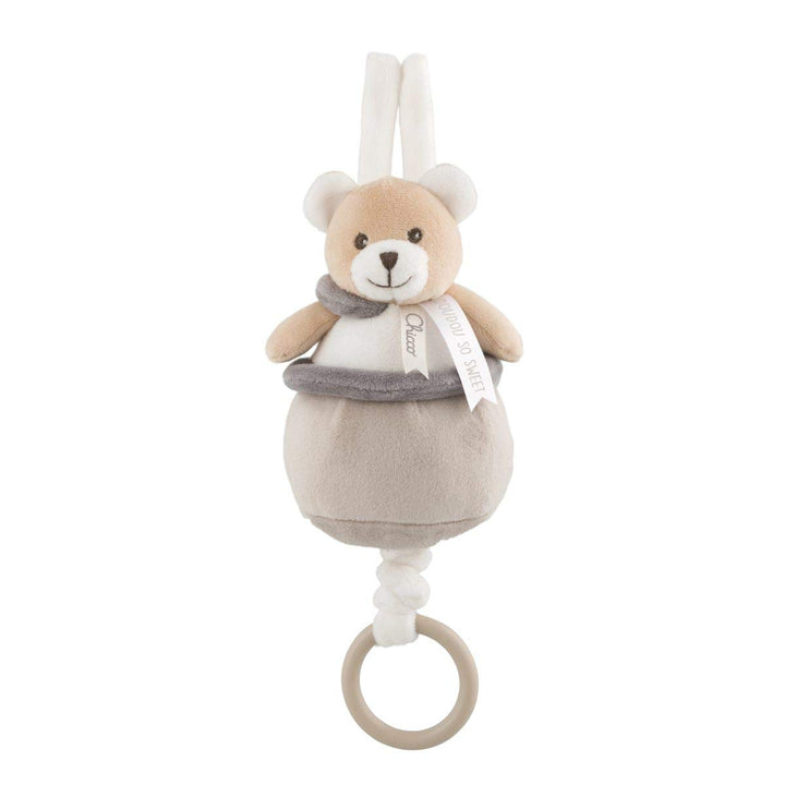 Chicco My Sweet Doudou Spieluhr Bärchen, aus weichem Velours zum Befestigen an der Wiege, mit Schlaf