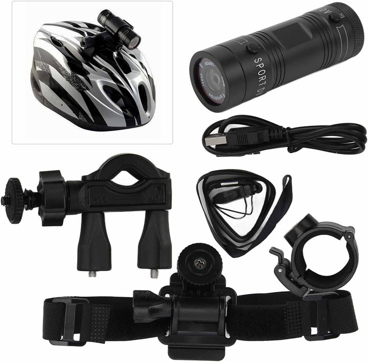DV-Action-Kamera, 1080P, FHD-Videorecorder, 120° Weitwinkel, für Radfahren, Klettern, Kajakfahren, F