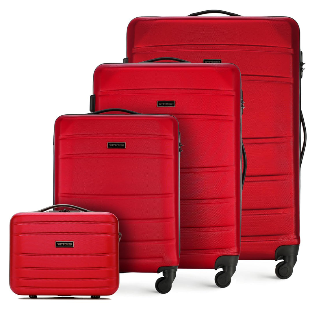 WITTCHEN Koffer-Set 4tlg. Trolley Koffer Reisekoffer aus ABS Hartschalen Trolley 4 Rollen Kombinatio