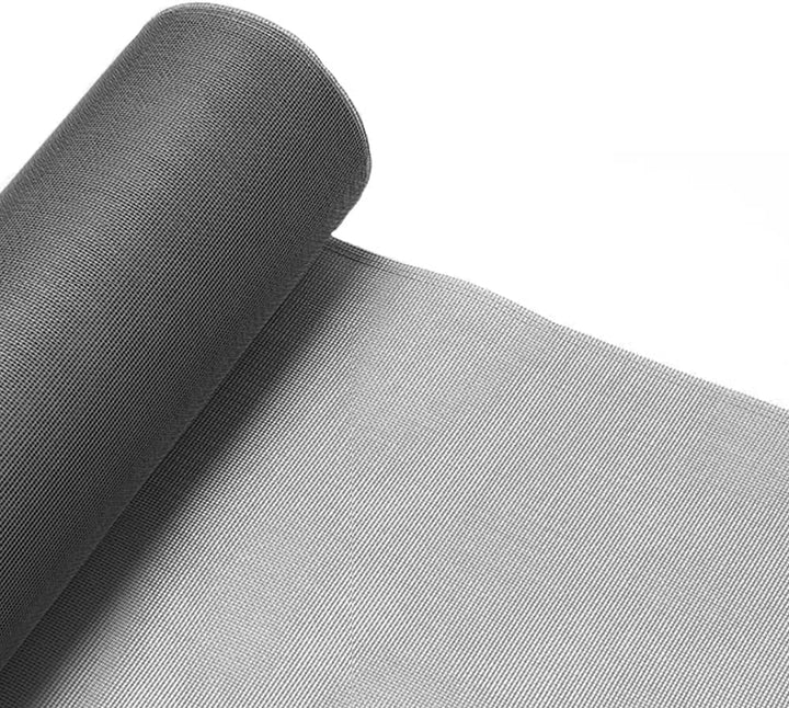 Fliegengitter für Tür und Fenster, Moskitonetz aus Fiberglas, grau, 100 x 100 cm, 100 x 100 cm