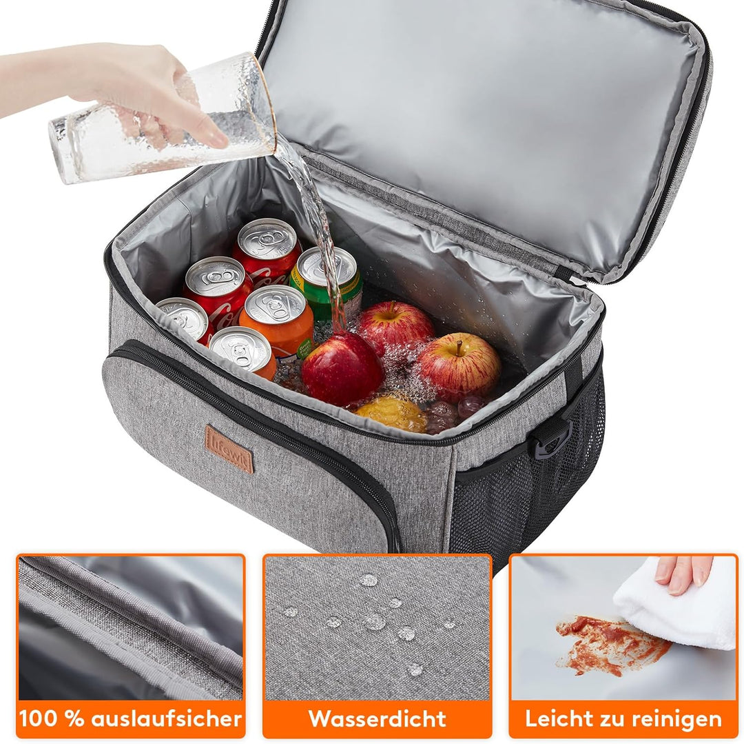 Lifewit Kühltasche Gross Einkaufstasche Faltbar Cooler Bag Sportliche Kühlbox Isoliertasche Double D
