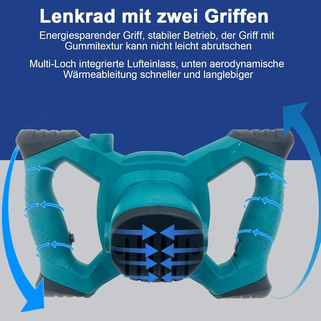 Mörtelrührer 2100W Profi Rührwerk für Beton & Mörtel, Elektrischer Betonmischer mit 6-Gang-Regelung,