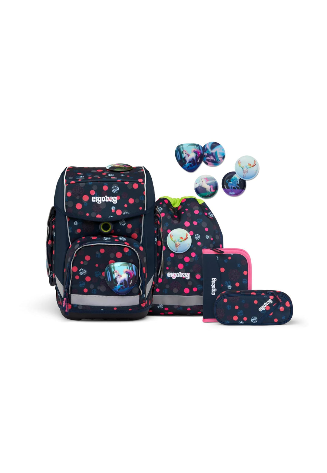 ergobag cubo Set ergonomischer Schulrucksack Klassisch 5-teilig 1. Klasse Grundschule Einheitsgrösse