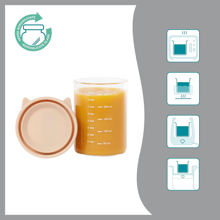 Babymoov ISY BOWLS Behälter für Babynahrung aus robustem, temperarturbeständigem Glas - zum Aufbewah