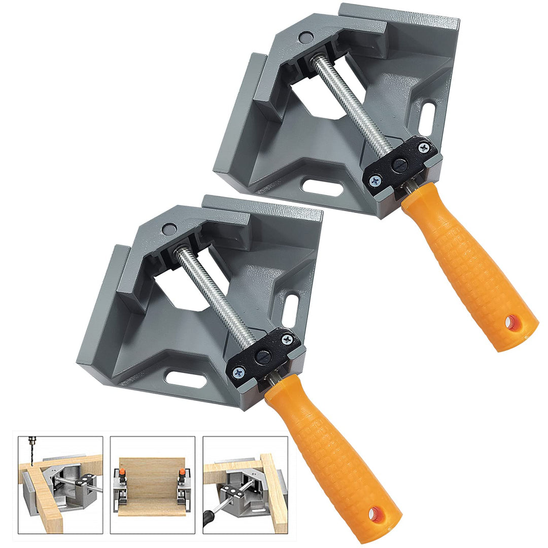 2 Stück Winkelspanner 90 Grad, Aluminium-Legierung Eckspanner, Mit Swing Kiefer, Single Handle, Wink